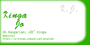 kinga jo business card